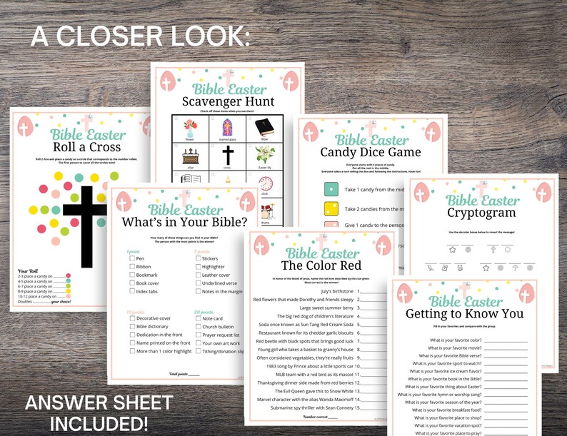 Bible Easter Games MEGA Bundle: 55+ Printable Christian Activities ...