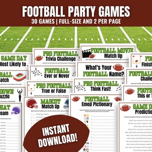 MEGA-bundel pro voetbalfeest voor achterklepfeest, ideeën voetbalfeest, voetbalhorloge-feest, voetbaltrivia-games, leuke voetbalgames