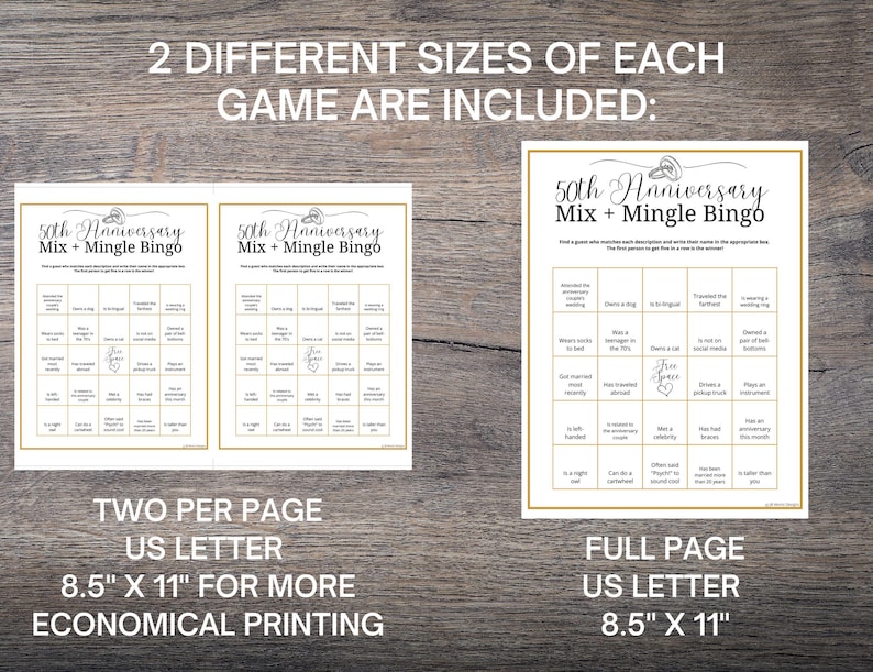50th Anniversary Party Games MEGA Bundle: 60 Printable Games (Digital Download) image 3