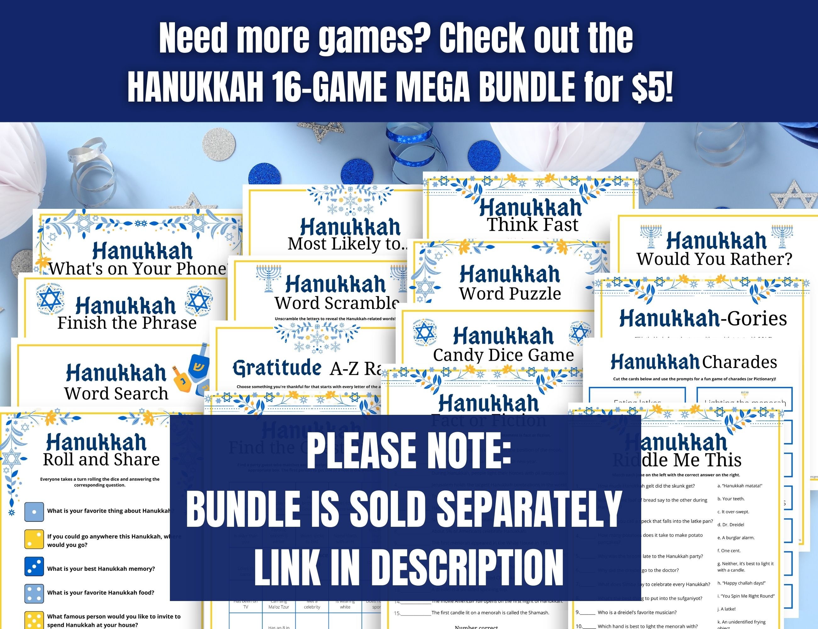 Hanukkah Fact or Fiction Game: Fun Trivia Quiz (print at Home) - Etsy