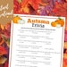 Fall Trivia Game Fun Fall Trivia Questions and Answers Printable Autumn ...