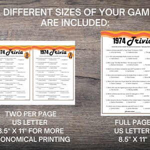 1974 Trivia Game, Fun 1974 Quiz Questions & Answers, 1974 Printable ...