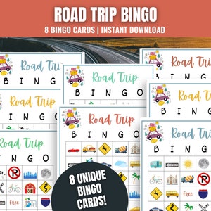 Road Trip Bingo Game: Fun Car Activity for Kids (Digital Download)