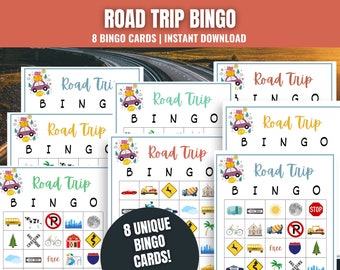 Road Trip Bingo Spiel: Lustige Auto-Aktivität für Kinder (Digitaler Download)