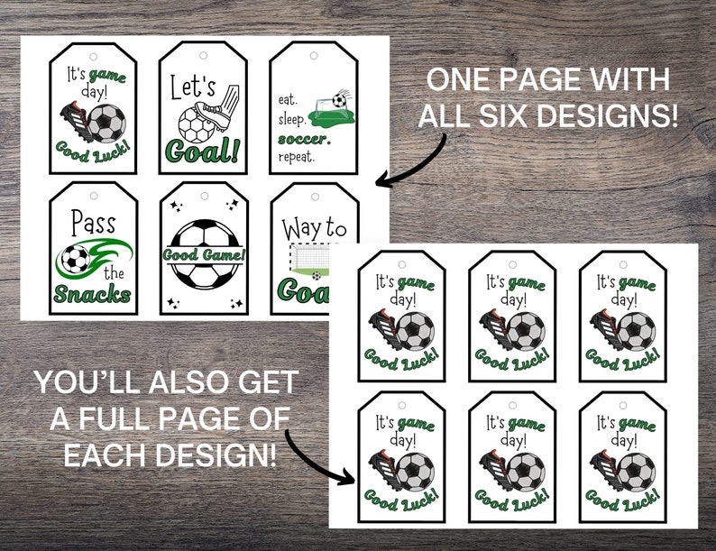 Cleated Tags Soccer Treat Tags: Good Luck Team Snacks (PDF Download) - Etsy