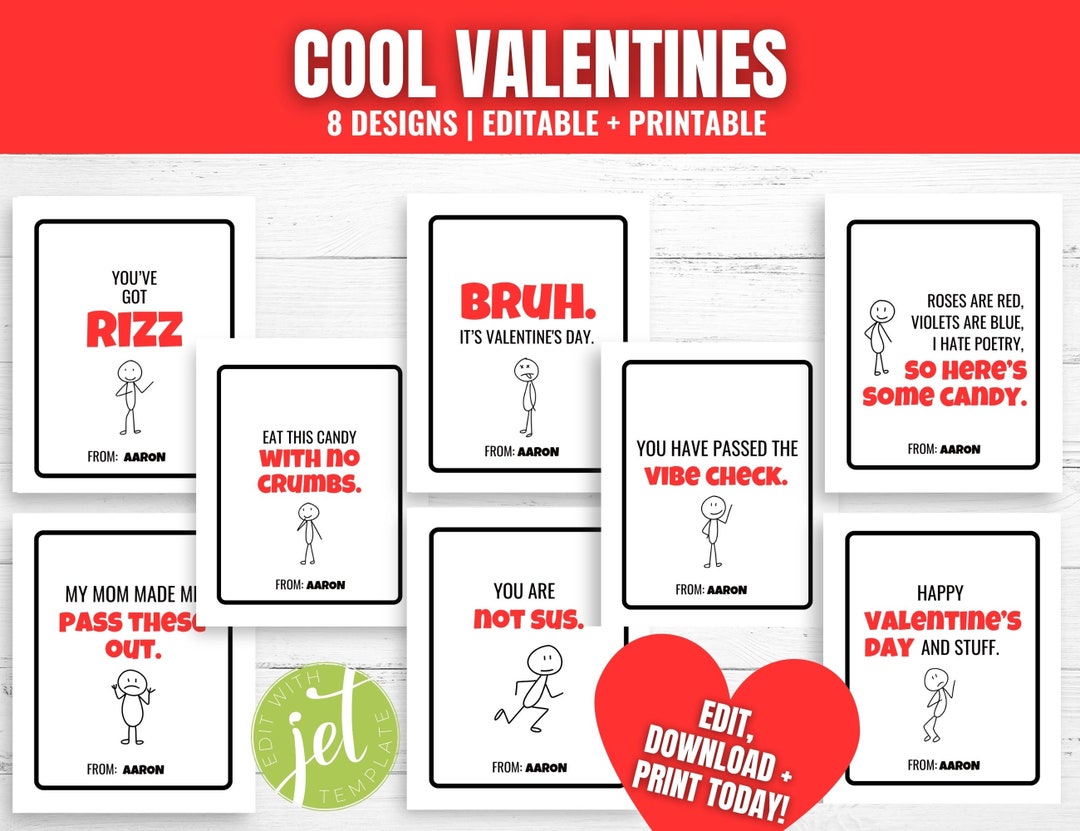 Cool Valentines for Tweens and Teens, Funny Valentine Cards, Anti ...