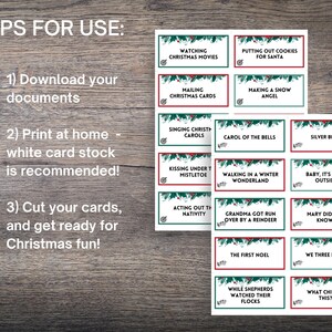 Christmas Charades Game: 140 Holiday Cards (printable PDF) - Etsy