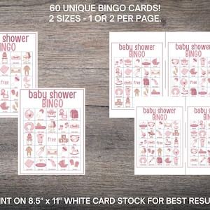 Girl Baby Shower Bingo MEGA Bundle: Pink Boho Theme (printable) - Etsy