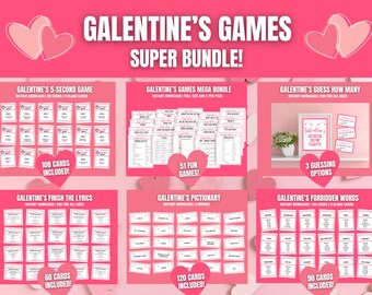 Galentine's Day Games SUPER Bundle:  Party Games, Activities and Icebreakers (Instant Download)
