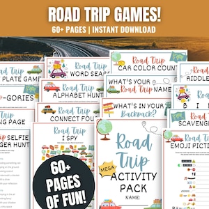 Road Trip MEGA BUNDLE Activity Pack, Fun Summer Travel Activity Kit for Kids, Kids Travel and Road Trip Game Bundle, Family Road Trip Kit