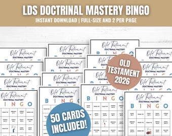 LDS Doctrinal Mastery Old Testament Bingo Printables (Digital Download)