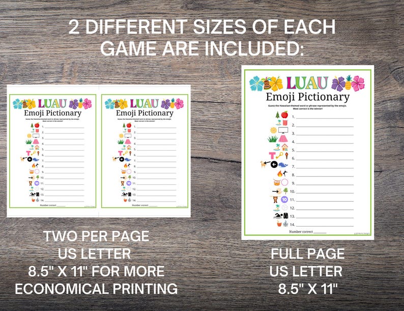 Luau Party Games MEGA Bundle: Printable Hawaiian Theme Activities (PDF ...