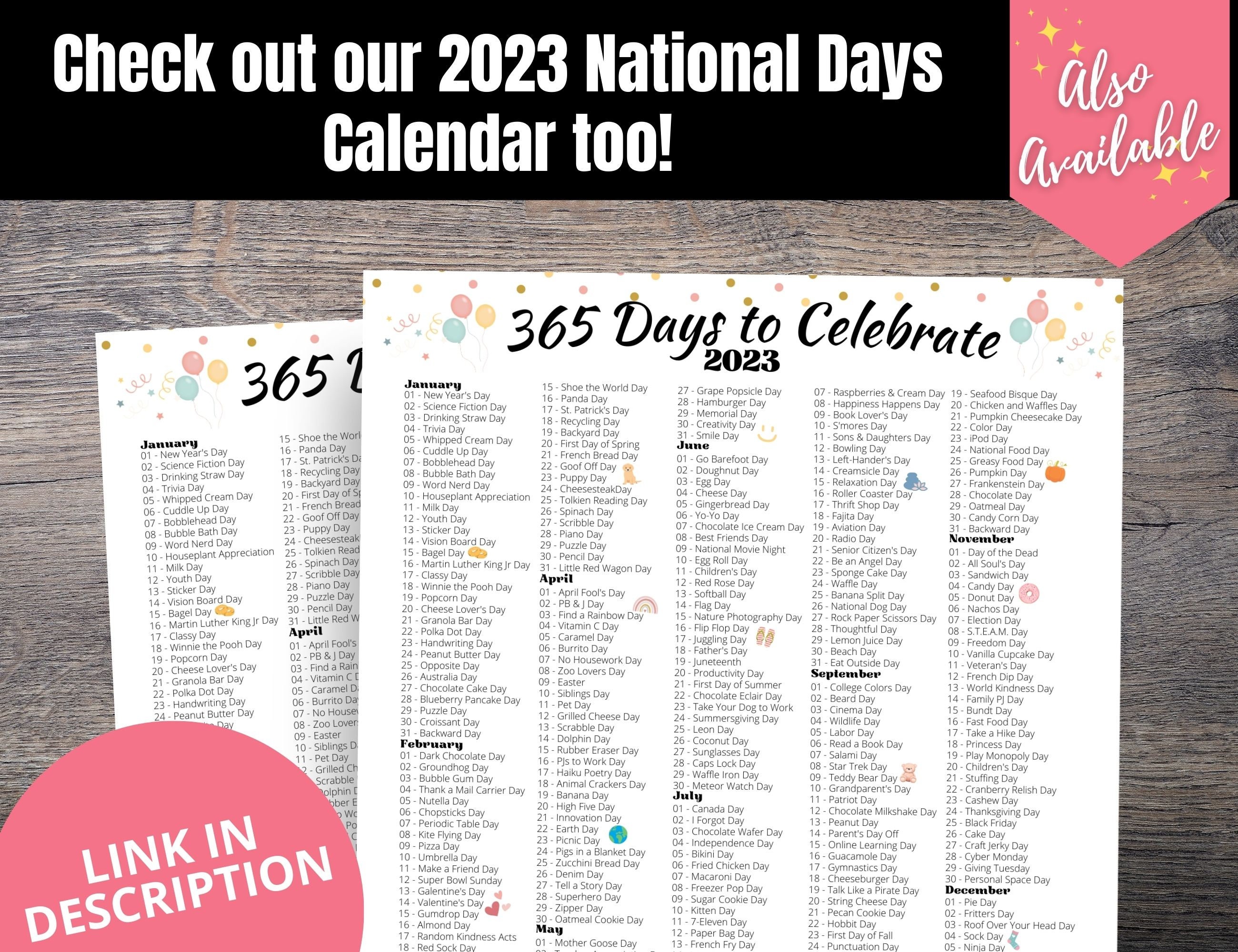 365 Food Days to Celebrate in 2023 National Food Days Etsy