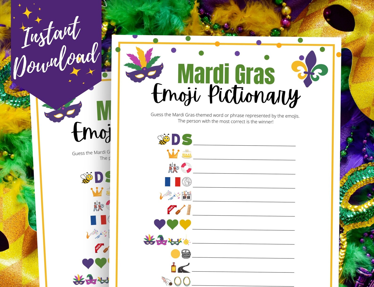 happy mardi gras emoji