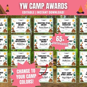 Premi LDS Girls Camp, Certificati del Campo delle Giovani Donne, Premi LDS delle Giovani Donne stampabili, Premi YW per i Santi degli Ultimi Giorni, Campo per ragazze 2025