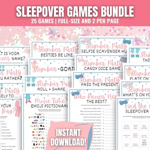 Sleepover Games MEGA Bundle: 25 Pajama Party Games for Tweens and Teens (Digital Download)