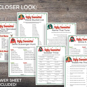 Ugly Sweater Party Games MEGA BUNDLE: 50 Festive Holiday Games, Activities Icebreakers (Instant Download) image 6