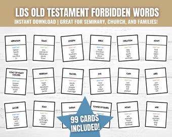 Old Testament Forbidden Words Game: LDS Seminary or Sunday School Activity (Printable)