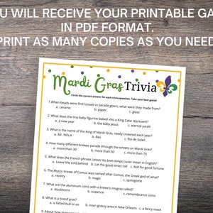 mardi gras quiz