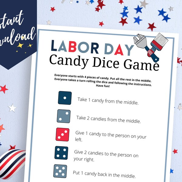 Labor Day Candy Etsy