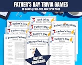 Father's Day Trivia Games Bundle: 10 Family Games (Printable)