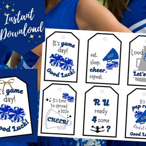 Cheerleading Treat Tags, Cheer Team Snack Tags, Cheerleading Goodie Bag Tags, Cheer Good Luck Tags, Cheer Squad Game Day Tags, Cheer Ideas