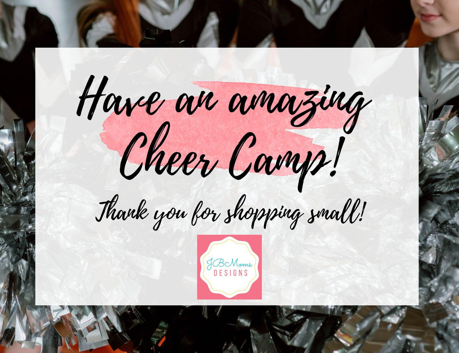 Editable Cheer Camp Survival Kit Printable: Gift Bag Tag (digital ...