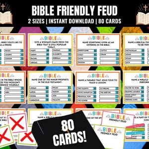 Bible Friendly Feud Game, Christian Friendly Feud, Bible Feud, Bible Study, Youth Group, Sunday School, Christian Games, Bible Trivia
