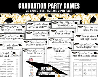 2024 Graduation Party Games, Graduation Games, Class of 2024 Graduation Games, College Grad Party, High School Graduation, Grad Night Games