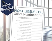 Office Party Game: Most Likely To Nominations (Printable PDF)