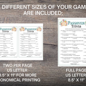 Passover Trivia Game, Printable Passover Trivia Questions &amp; Answers ...