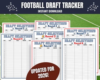 Calendario stampabile del Draft di football americano 2026: Festa del Draft (PDF)