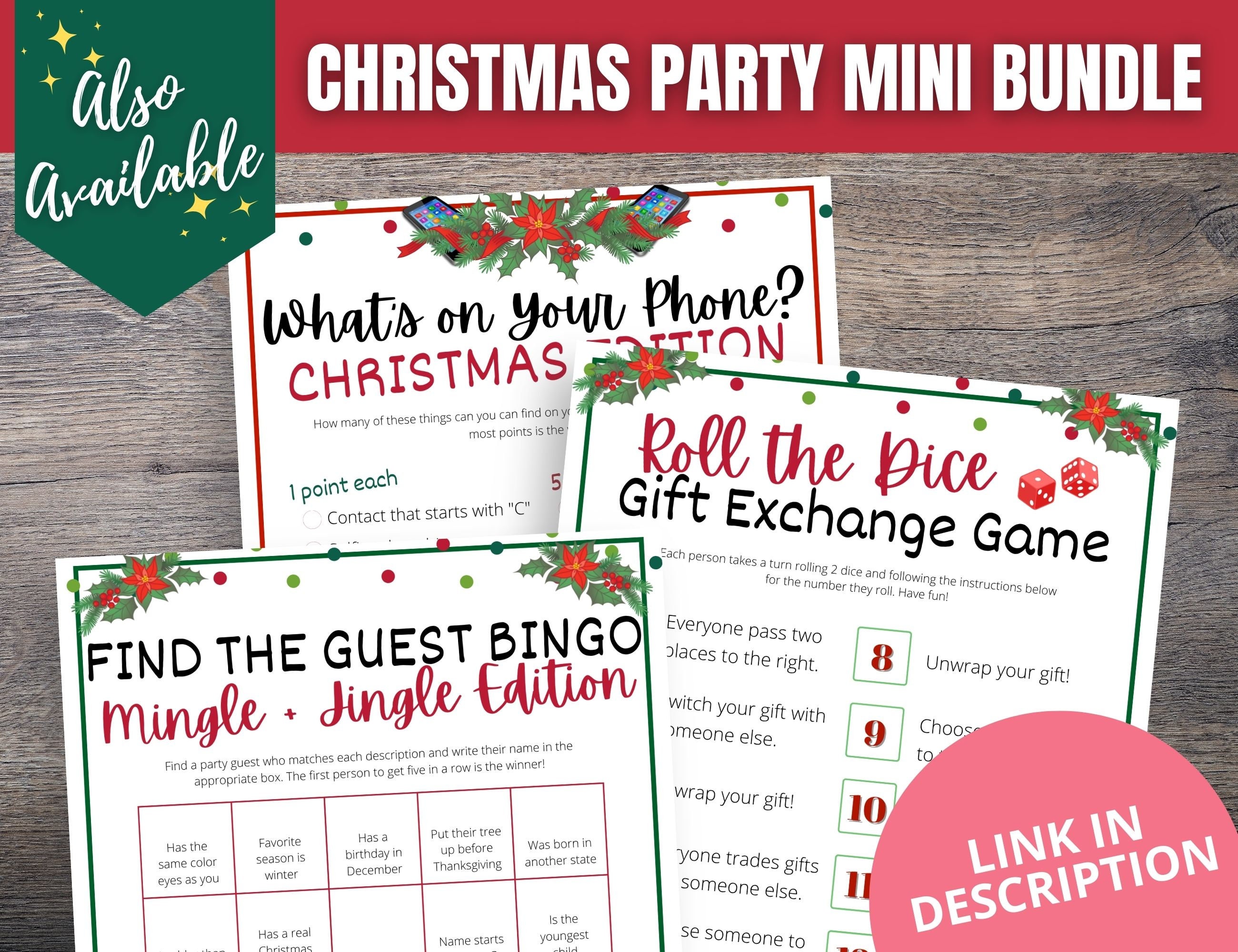 Christmas Gift Exchange Game Christmas Dice Game White - Etsy