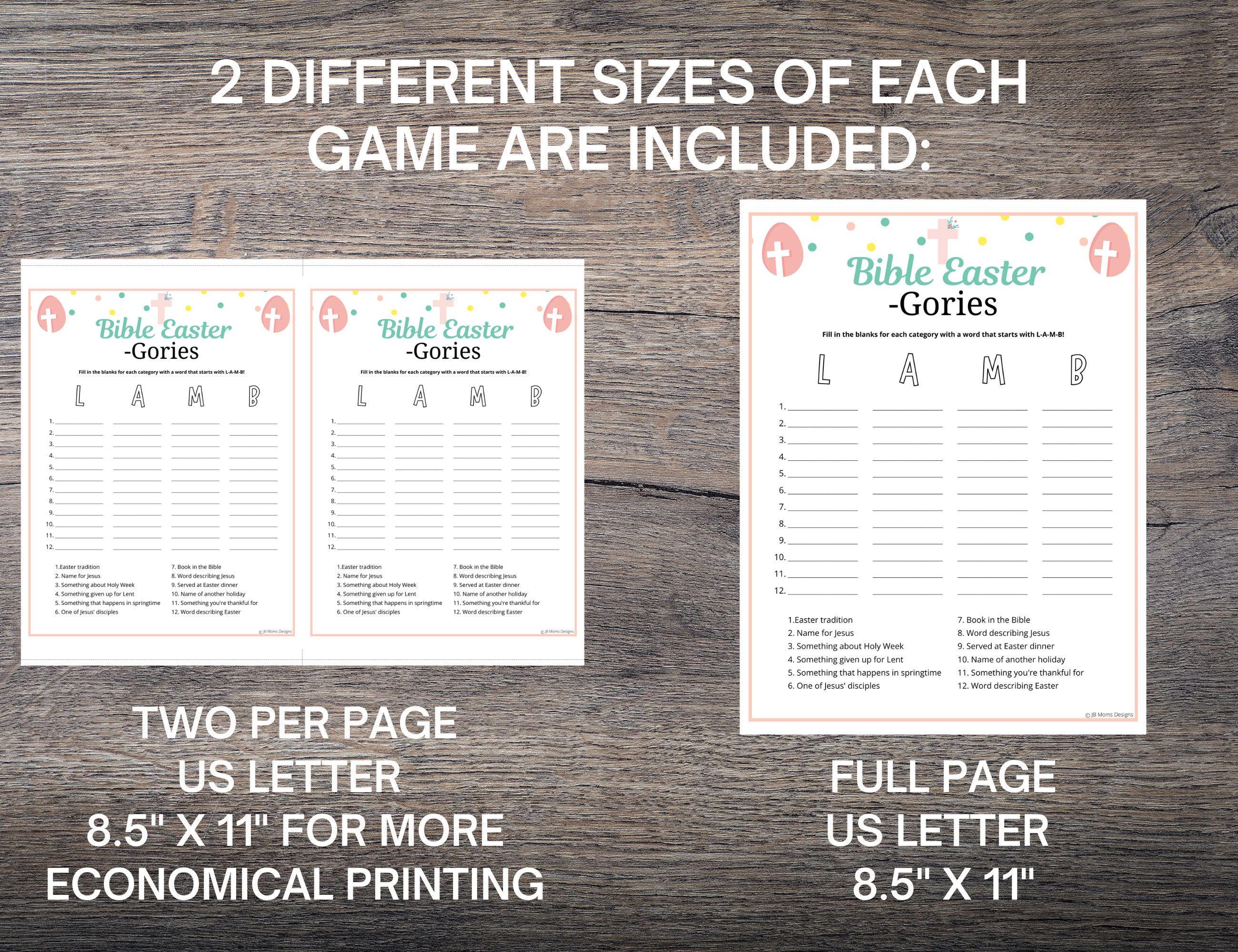 Bible Easter Games MEGA Bundle: 55+ Printable Christian Activities ...