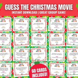 Christmas Movie Trivia Game: Holiday Party Fun (Digital Download)