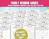 Family Reunion Games MEGA Bundle, Trivia, Icebreakers (Editable, Printable)