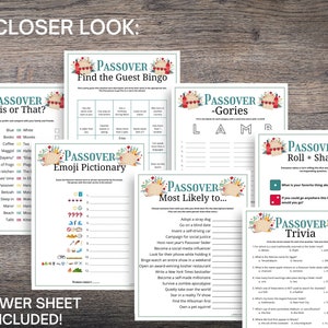 Passover Games MEGA BUNDLE, Fun Passover Activities, Seder Dinner Games ...