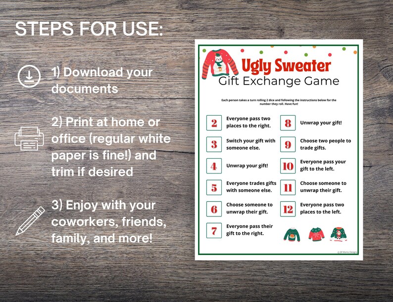 Ugly Sweater Party Games MEGA BUNDLE: 50 Festive Holiday Games, Activities Icebreakers (Instant Download) image 4