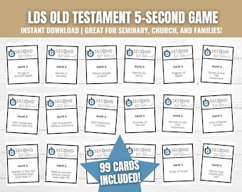 Old Testament 5-Second Game: LDS Youth Seminary Activity Come Follow Me 2026 (Printable)