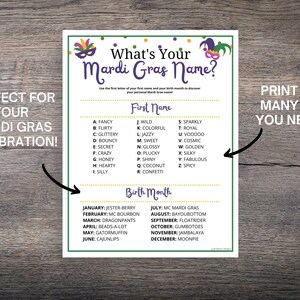 mardi gras name meaning