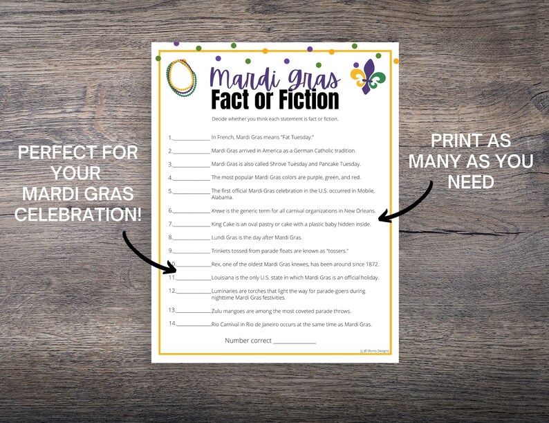 mardi gras fact or fiction