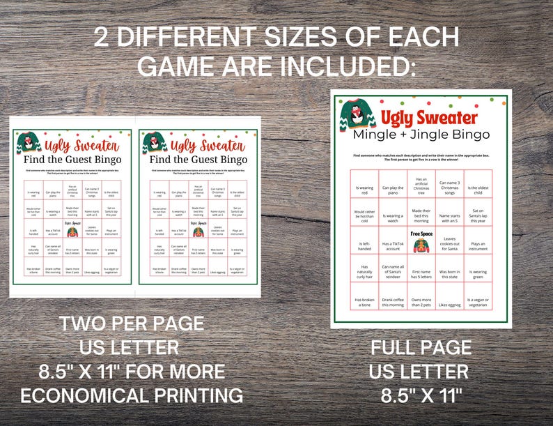 Ugly Sweater Party Games MEGA BUNDLE: 50 Festive Holiday Games, Activities Icebreakers (Instant Download) image 3