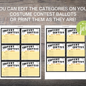 Editable Halloween Costume Contest Kit: Awards, Ballots and More ...