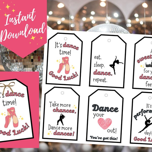 Dance Team Treat Tags: Good Luck Gift (PDF)