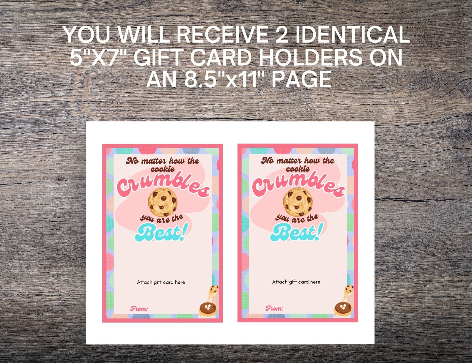 Cookie Gift Card Holder Cute Crumbl Cookie Gift Card Holder Etsy