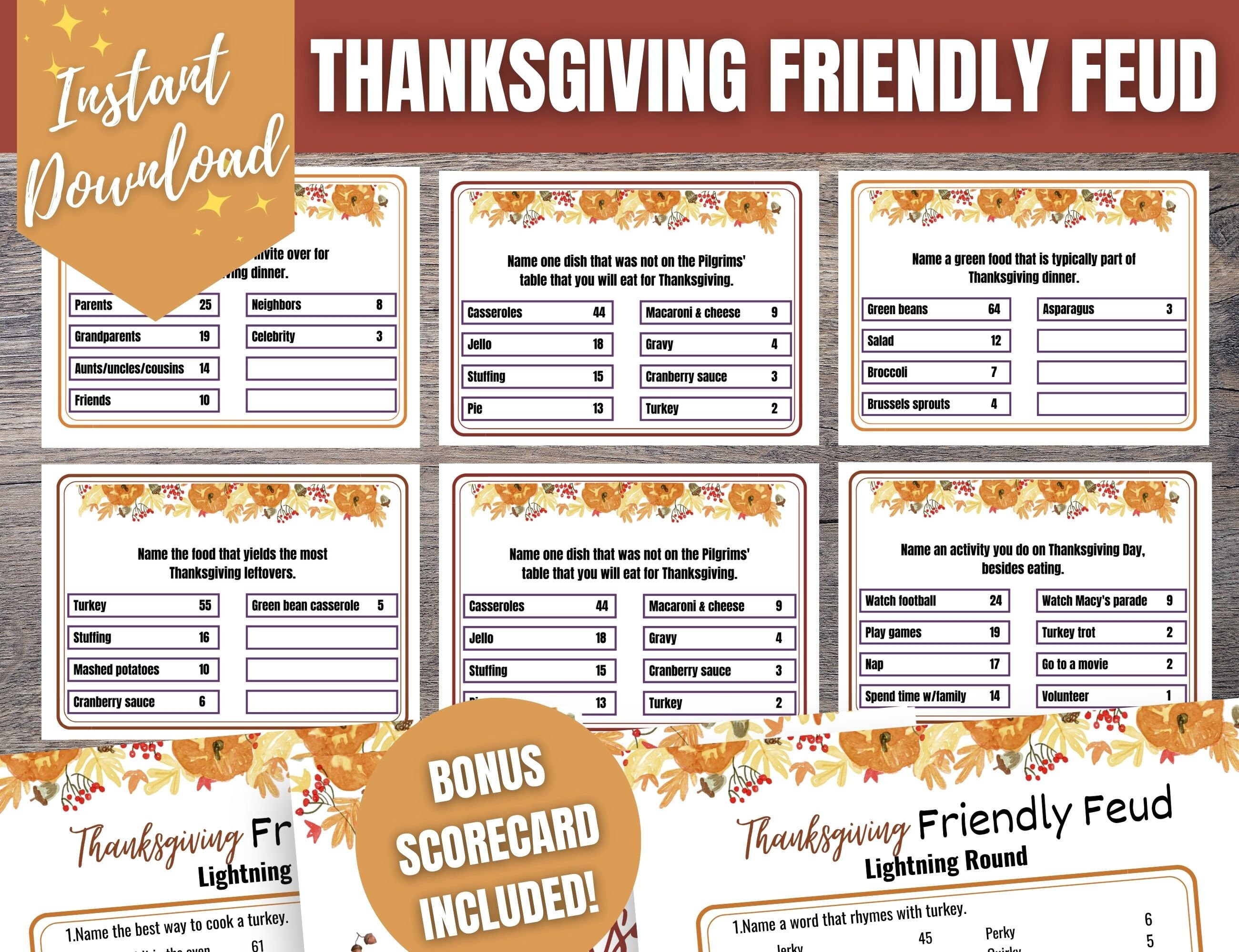 Thanksgiving day calendar usa