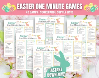 Pacchetto di giochi di Pasqua da un minuto: 42 divertenti giochi per feste (download digitale)