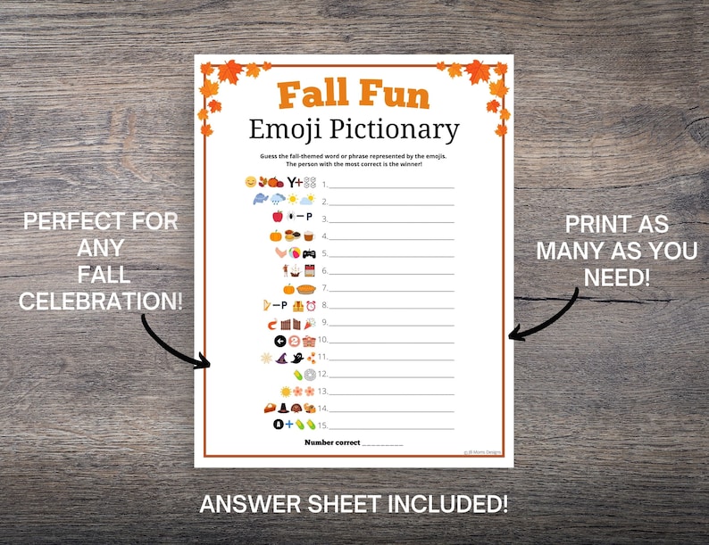 Fall Games MEGA Bundle: 63 Printable Autumn Activities and Icebreakers ...