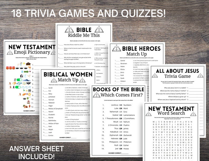 Bible Games MEGA Bundle: 50 Fun Christian Activities (digital Download ...