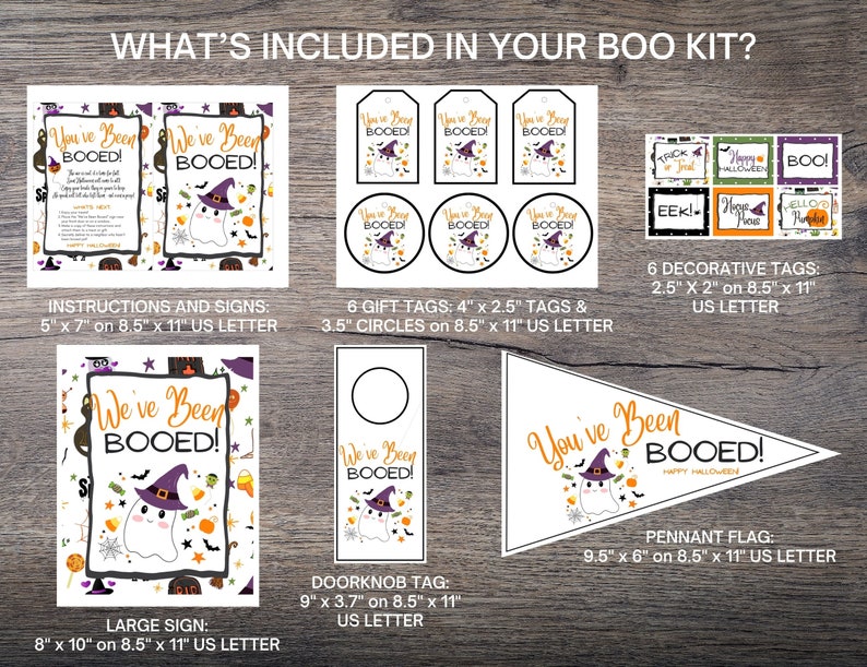 You've Been Booed Kit, Fun Halloween Activity, We've Been Booed, Neighborhood Boo, Halloween Tradition, Cute Booed Bundle, Booed Sign image 2